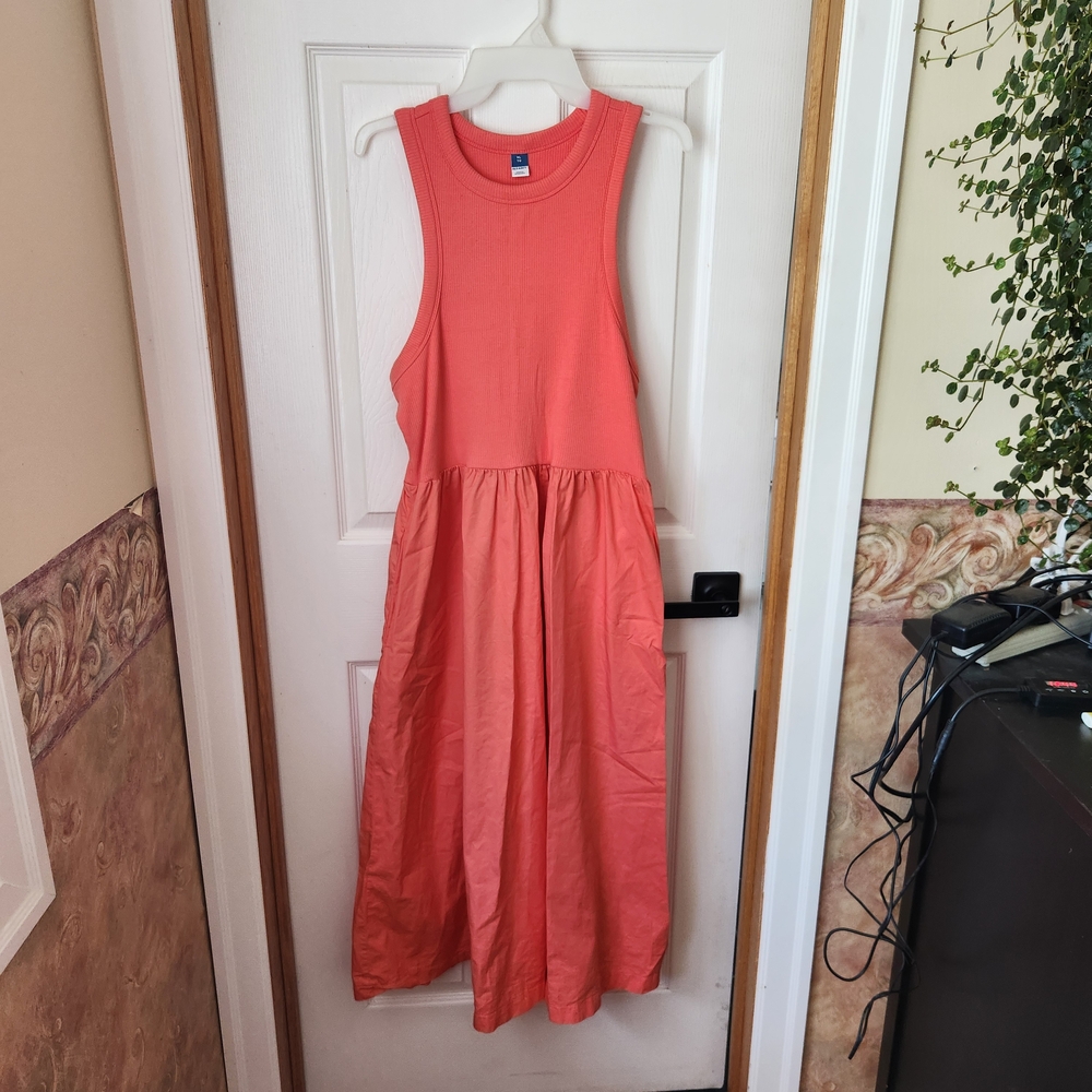 Old Navy Coral Midi Dress